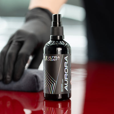 ULTRACOAT Aurora during coating application on automotive paint